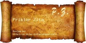Prikler Zita névjegykártya